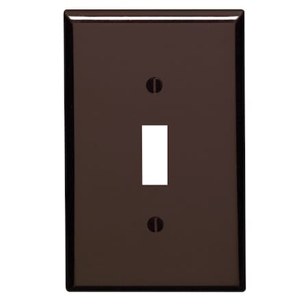 Leviton Leviton Brown 1 gang Plastic Toggle Wall Plate 1 pk 002-80501-000